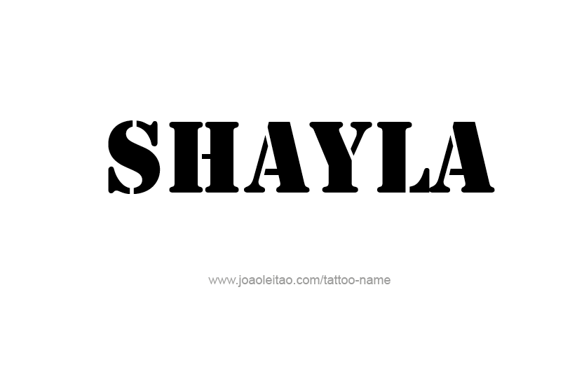 Tattoo Design Name Shayla   