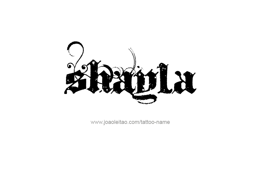 Tattoo Design Name Shayla   