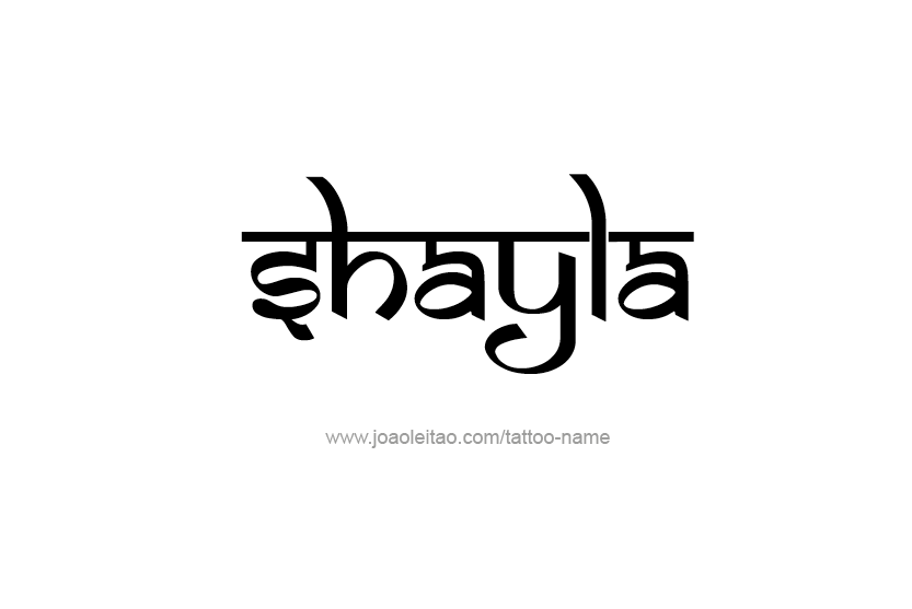 Tattoo Design Name Shayla   