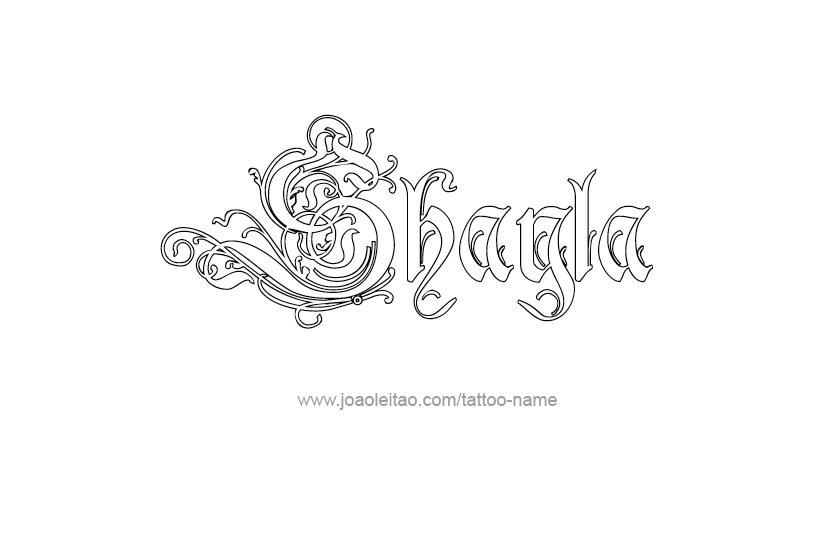 Tattoo Design Name Shayla   