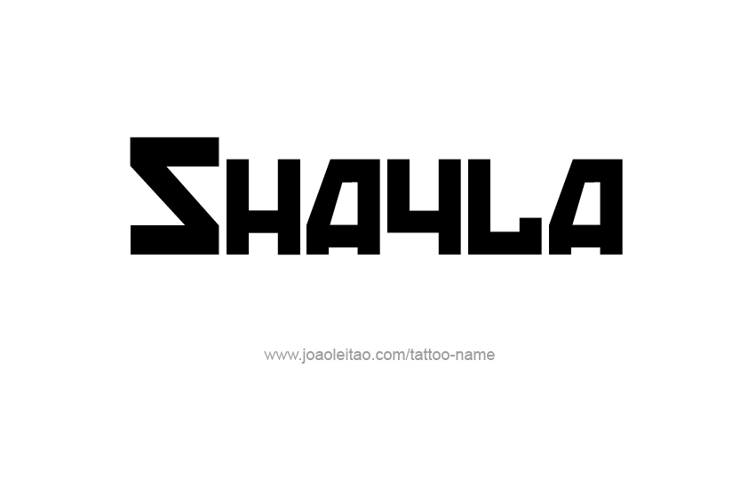 Tattoo Design Name Shayla   
