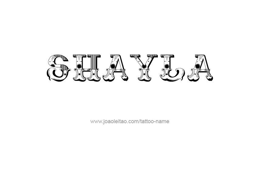 Tattoo Design Name Shayla   