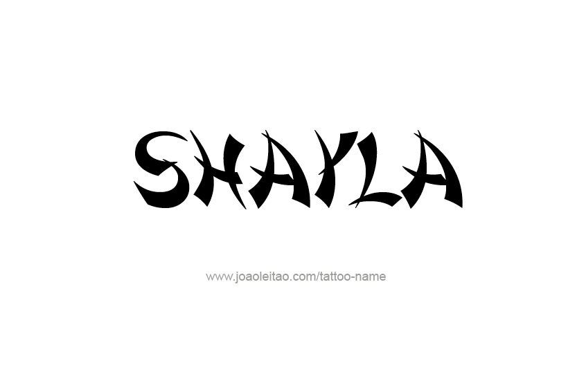Tattoo Design Name Shayla