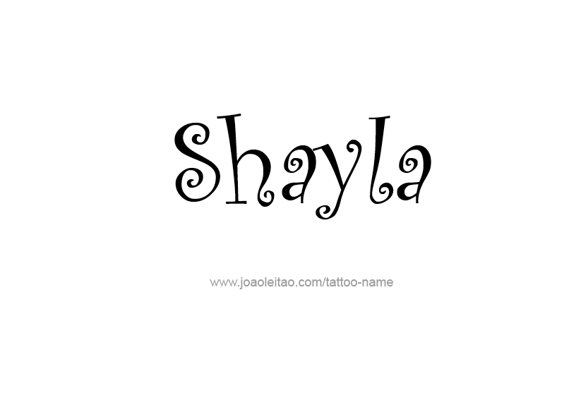 Tattoo Design Name Shayla   