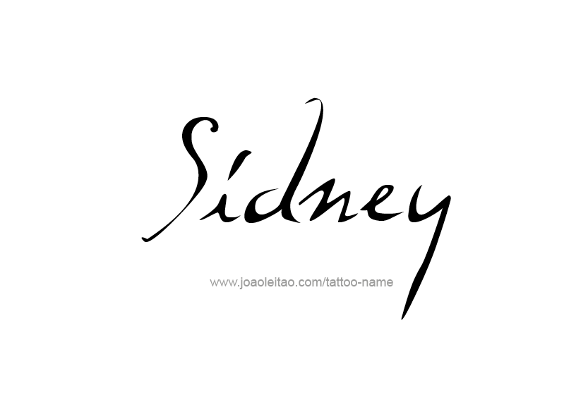 Tattoo Design Name Sidney   