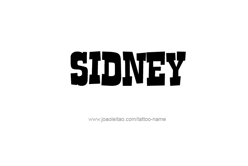 Tattoo Design Name Sidney   