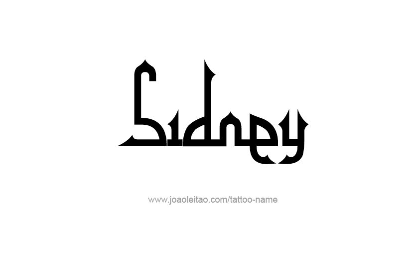 Tattoo Design Name Sidney   