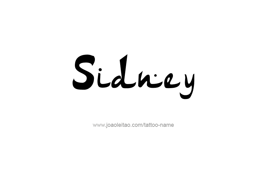 Tattoo Design Name Sidney   