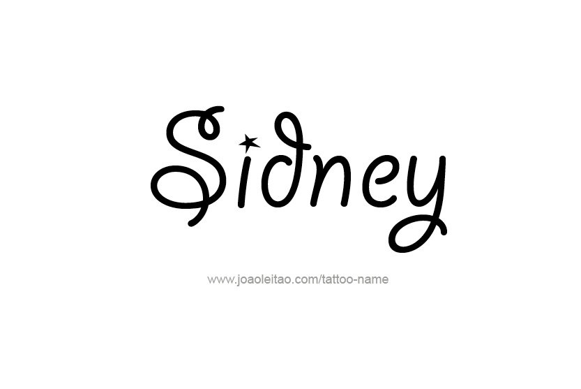 Tattoo Design Name Sidney   