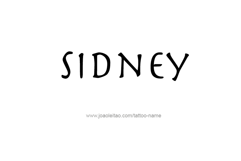 Tattoo Design Name Sidney   