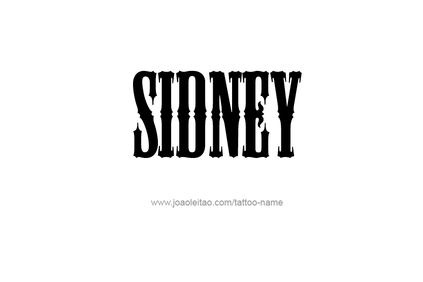 Tattoo Design Name Sidney   