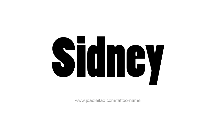 Tattoo Design Name Sidney   