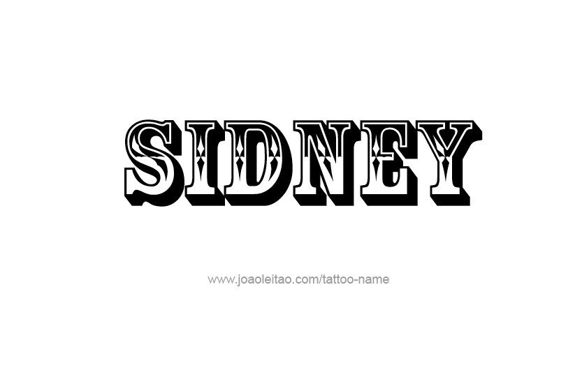 Tattoo Design Name Sidney   