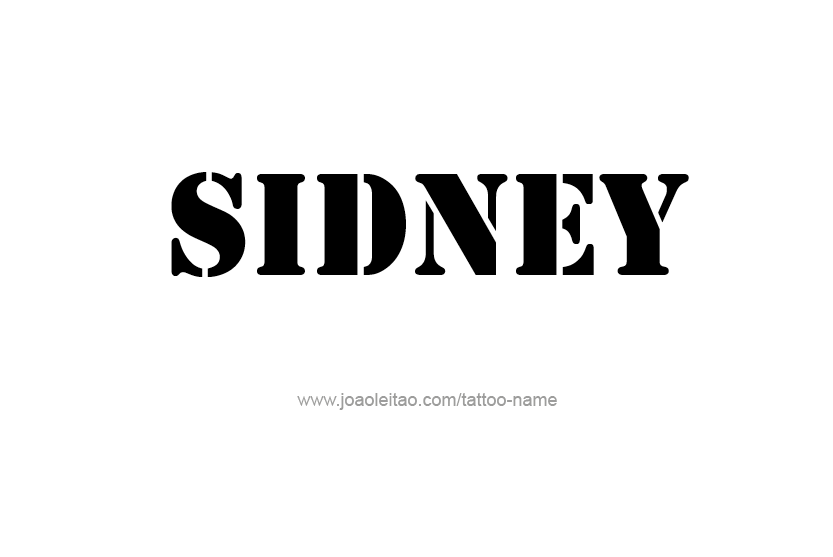 Tattoo Design Name Sidney   