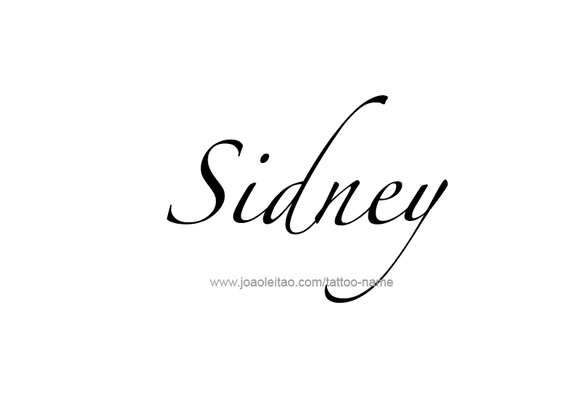 Tattoo Design Name Sidney   