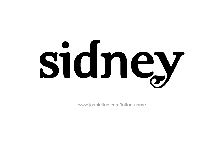 Tattoo Design Name Sidney   