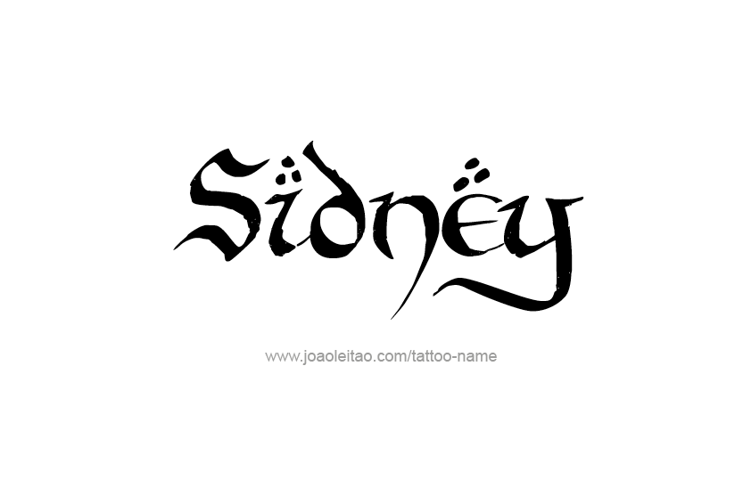 Tattoo Design Name Sidney   