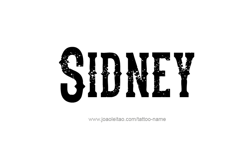 Tattoo Design Name Sidney   