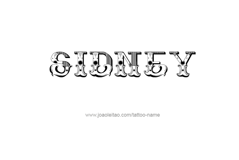 Tattoo Design Name Sidney   