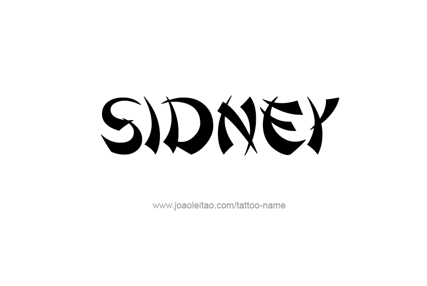 Tattoo Design Name Sidney