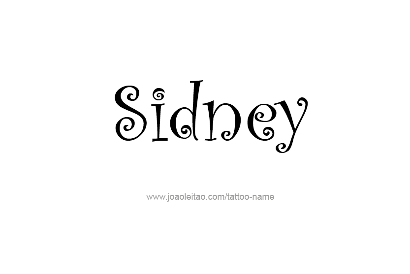 Tattoo Design Name Sidney   