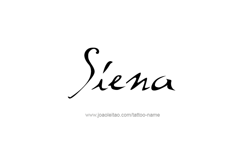 Tattoo Design Name Siena   