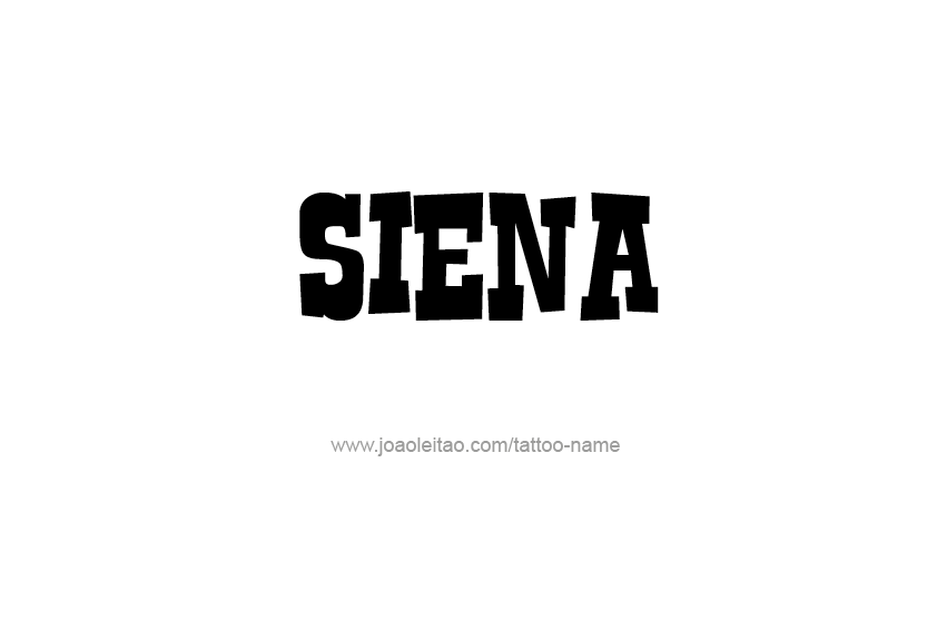 Tattoo Design Name Siena   