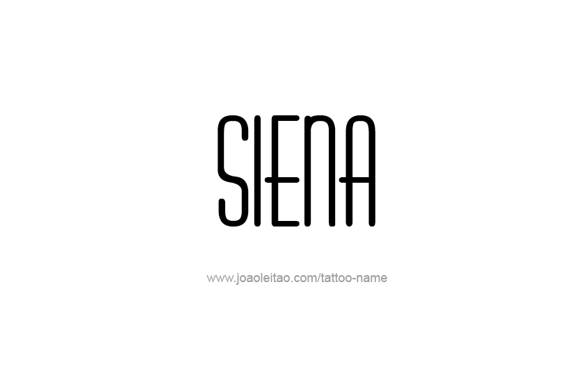 Tattoo Design Name Siena   