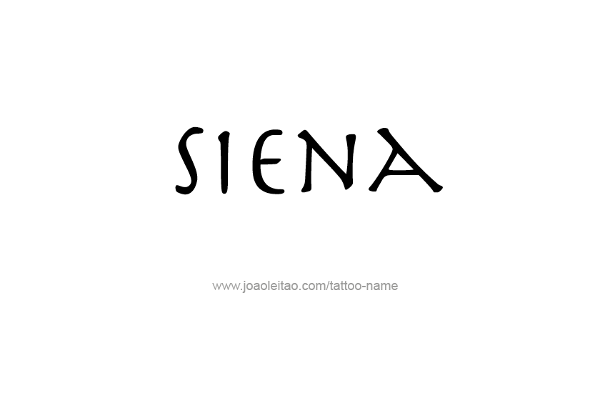 Tattoo Design Name Siena   