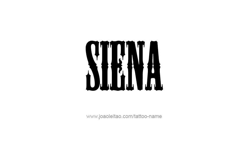 Tattoo Design Name Siena   