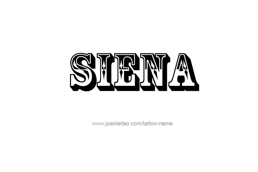 Tattoo Design Name Siena   