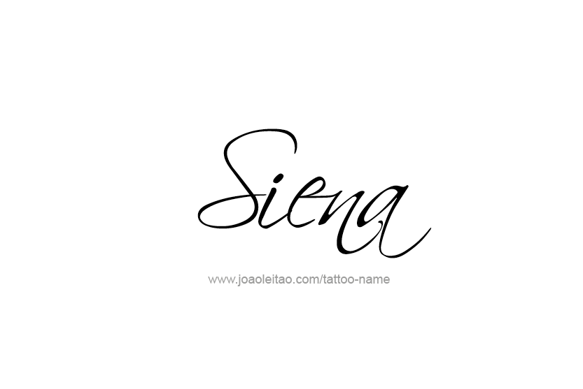 Tattoo Design Name Siena   