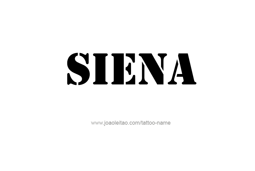 Tattoo Design Name Siena   