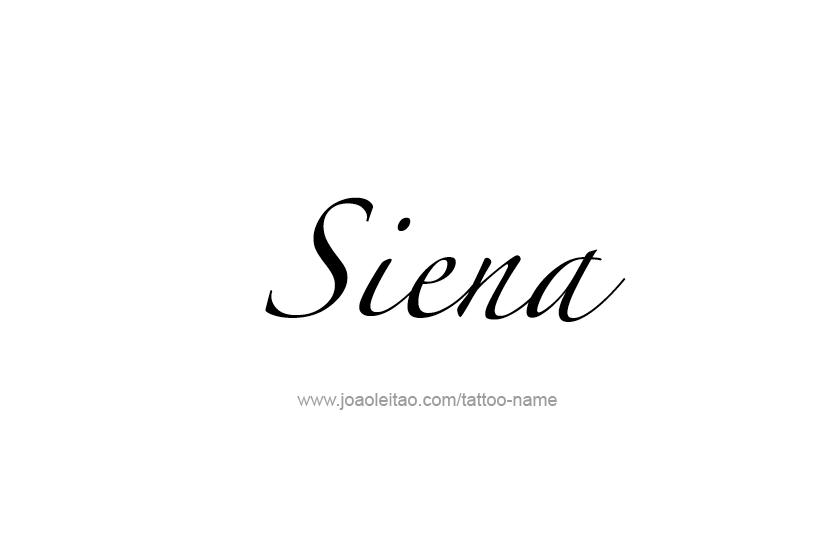 Tattoo Design Name Siena   