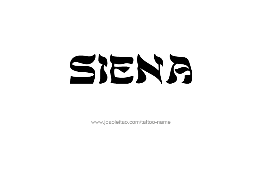 Tattoo Design Name Siena   