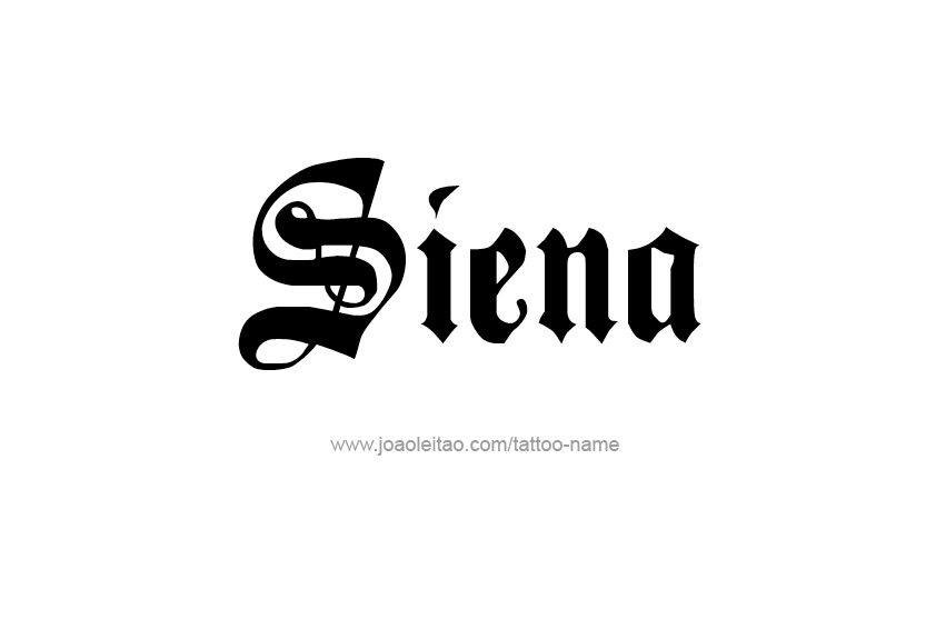 Tattoo Design Name Siena   