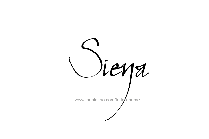 Tattoo Design Name Siena   