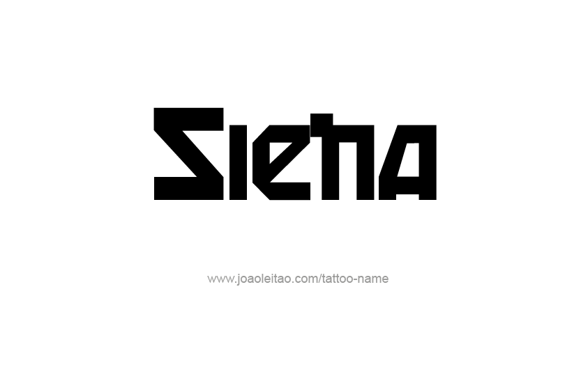 Tattoo Design Name Siena   