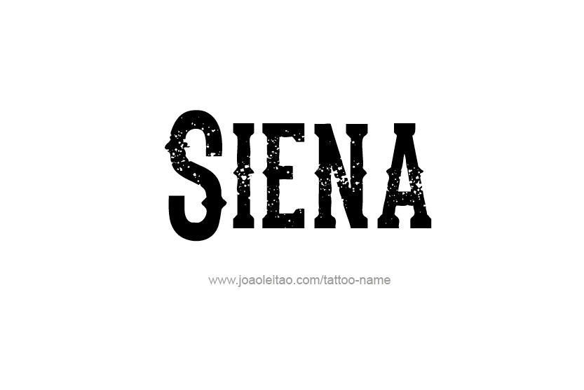 Tattoo Design Name Siena   
