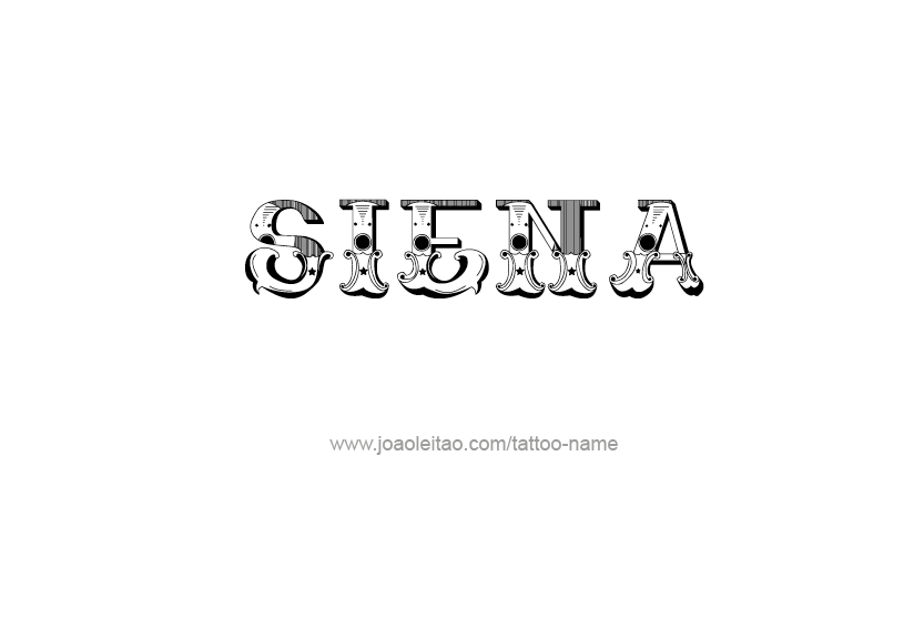 Tattoo Design Name Siena   