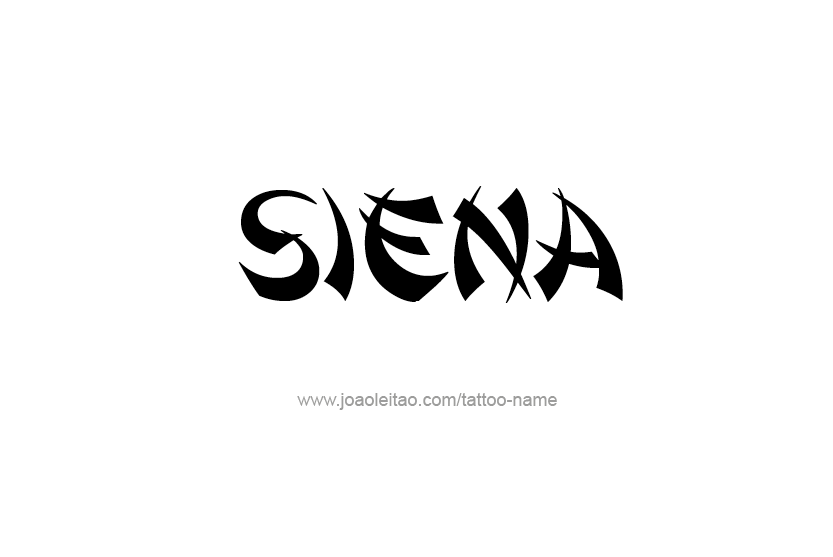 Tattoo Design Name Siena