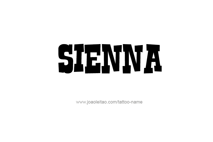 Tattoo Design Name Sienna   