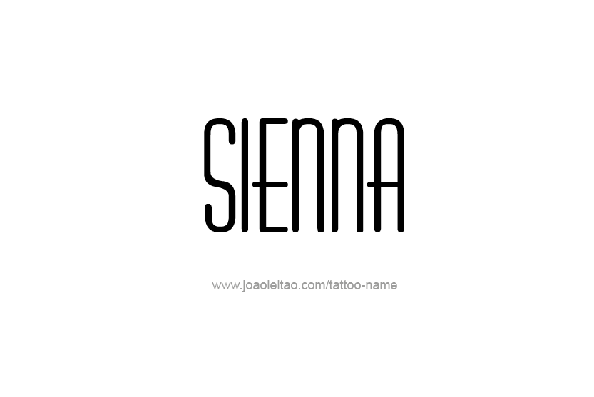 Tattoo Design Name Sienna   