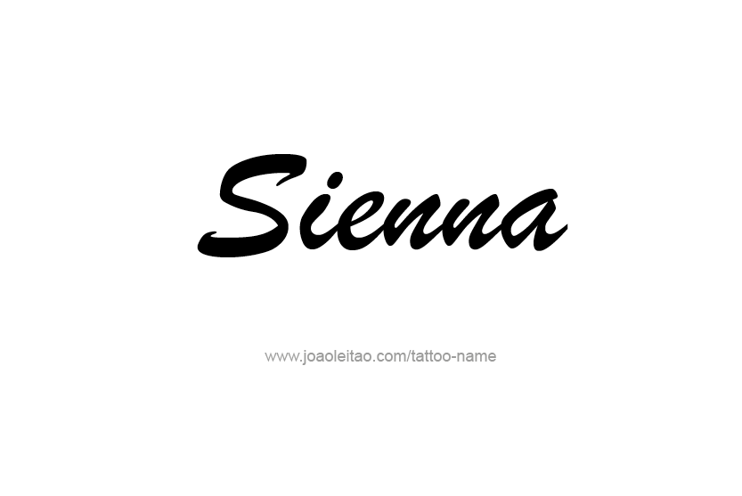 Tattoo Design Name Sienna   