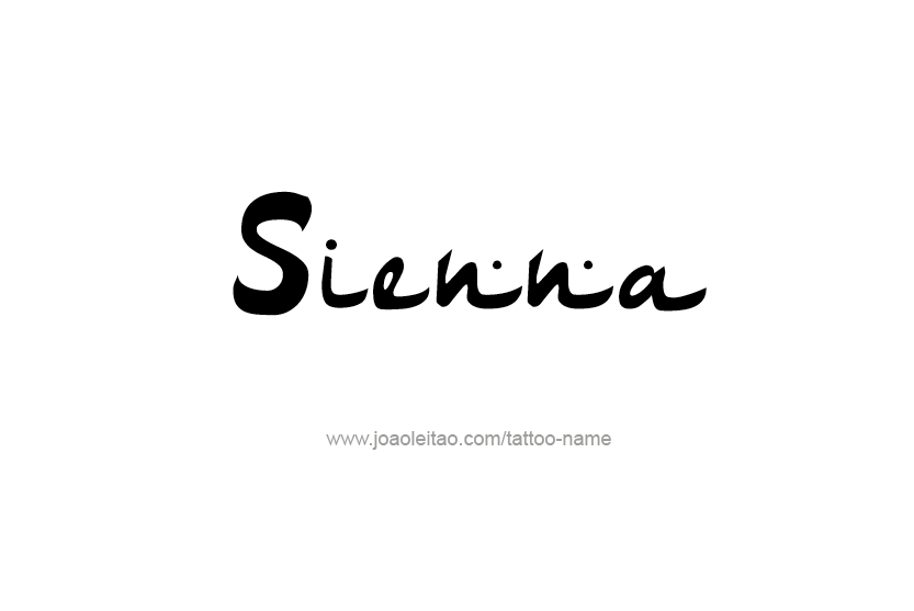 Tattoo Design Name Sienna   