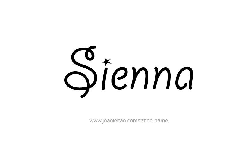 Tattoo Design Name Sienna   