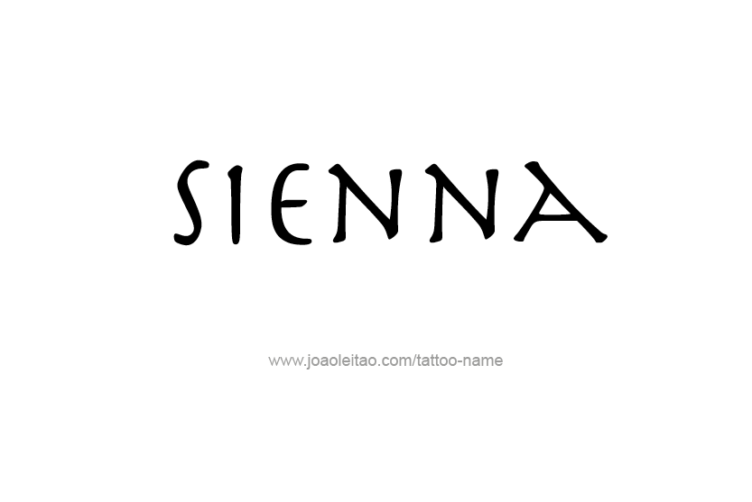 Tattoo Design Name Sienna   