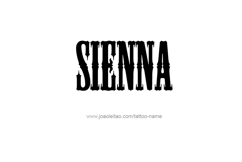 Tattoo Design Name Sienna   