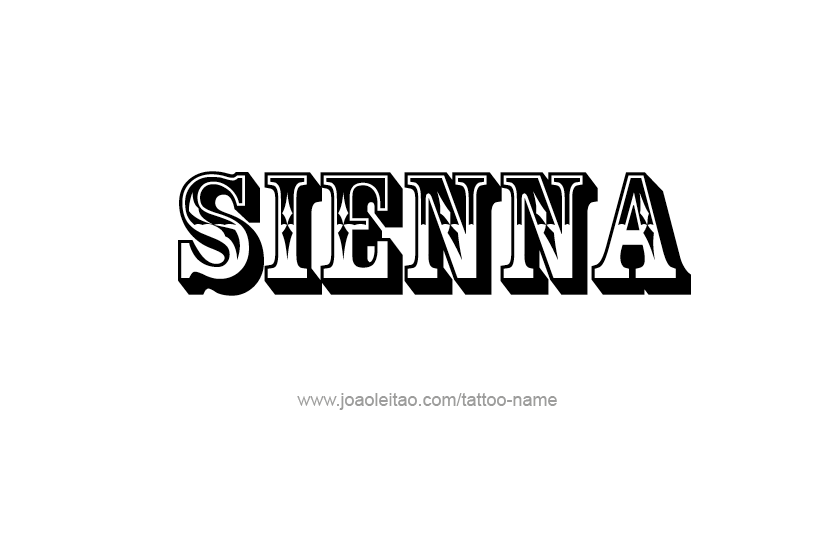 Tattoo Design Name Sienna   