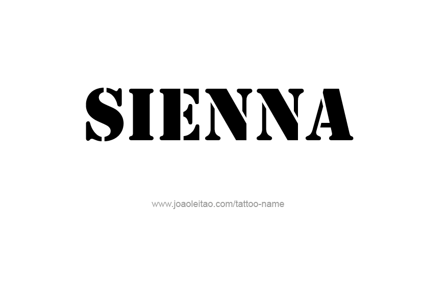 Tattoo Design Name Sienna   